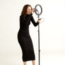 Aro de luz led 10" con base expandible y tripié para Streaming Lumeria | PERFECT CHOICE