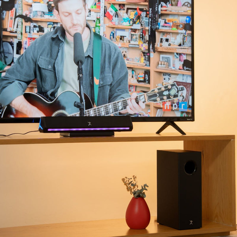 Barra de Audio con luz RGB y Subwoofer 70W Emphoria | PERFECT CHOICE