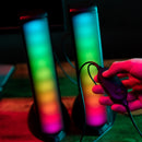 Bocinas Inalámbricas Gamer con Luz RGB - Sonido HQ Transmisión BT Aura | VORTRED