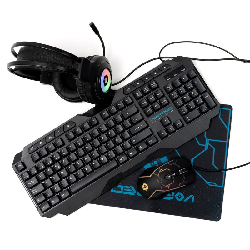 Kit Teclado Mouse y Audifonos Gamer Sonido Envolvente 7.1 Gear UP | VORTRED