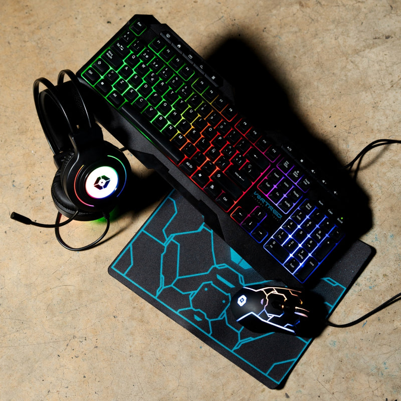 Kit Teclado Mouse y Audifonos Gamer Sonido Envolvente 7.1 Gear UP | VORTRED