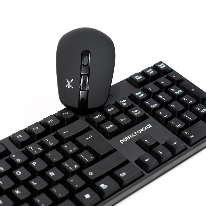 Kit de Teclado y Mouse Inalámbrico Resistente a Derrames | PERFECT CHOICE