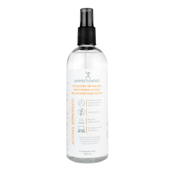 Alcohol Isopropílico para Limpieza de Equipo Electrónico 400ML | PERFECT CHOICE