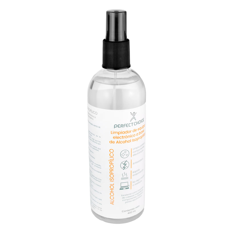 Alcohol Isopropílico para Limpieza de Equipo Electrónico 400ML | PERFECT CHOICE