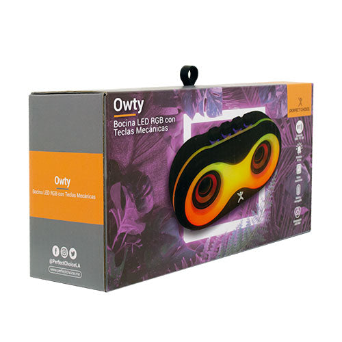 Bocina Bluetooth Inalámbrica Portátil con Teclas Mecánicas Owty | PERFECT CHOICE