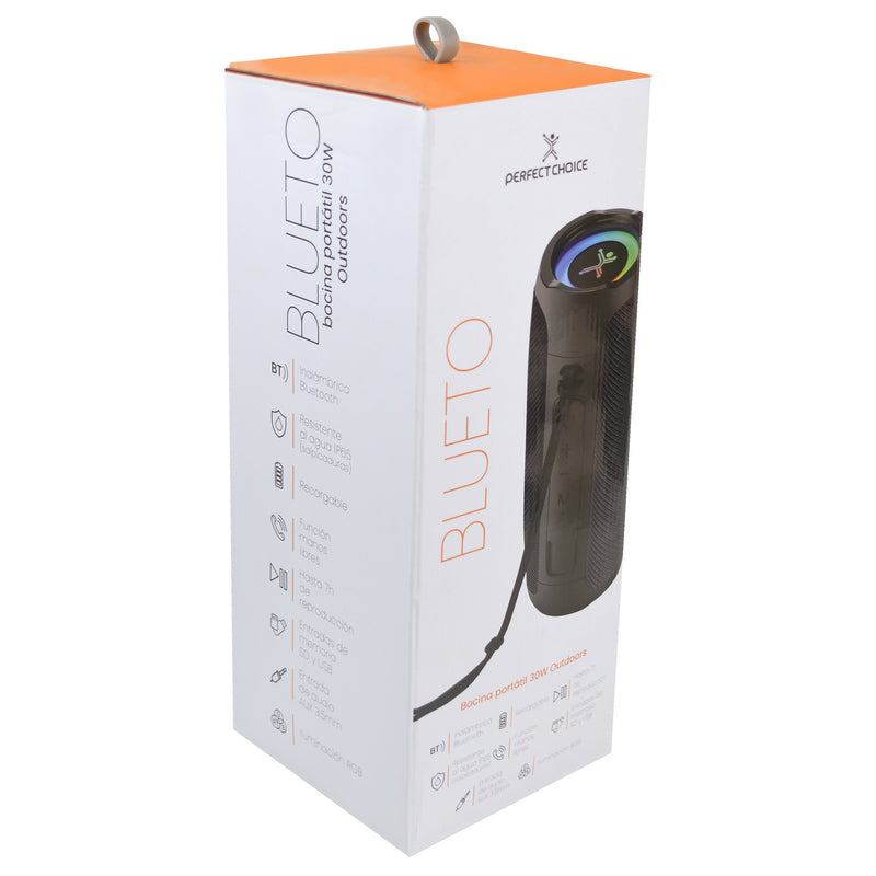 Bocina Portátil 30W Outdoors Resistente al Agua BT Blueto | PERFECT CHOICE