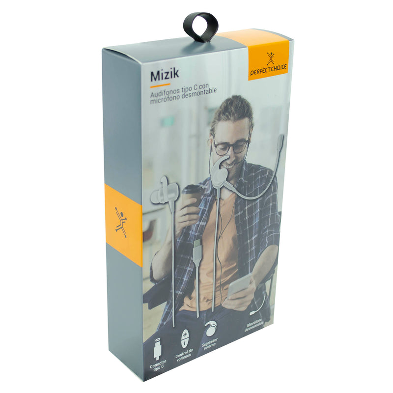 Audífonos Alámbricos Tipo C con Microfono Desmontable Mizzik | PERFECT CHOICE
