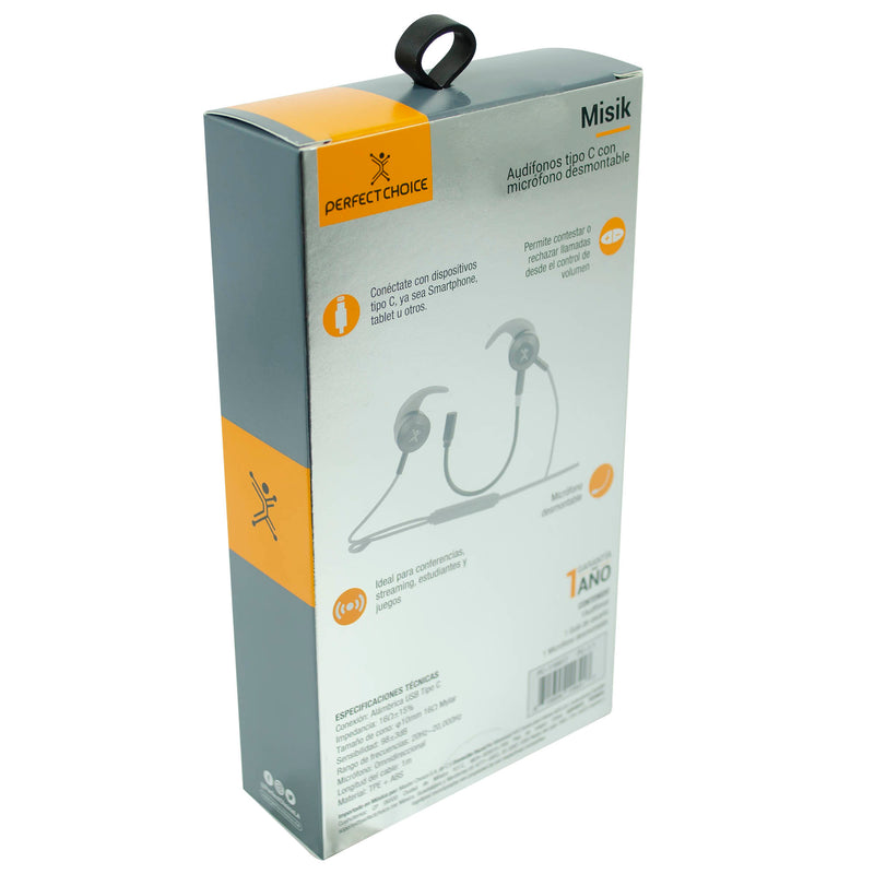 Audífonos Alámbricos Tipo C con Microfono Desmontable Mizzik | PERFECT CHOICE