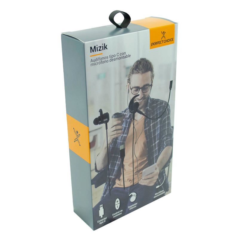 Audífonos Alámbricos Tipo C con Microfono Desmontable Mizzik | PERFECT CHOICE