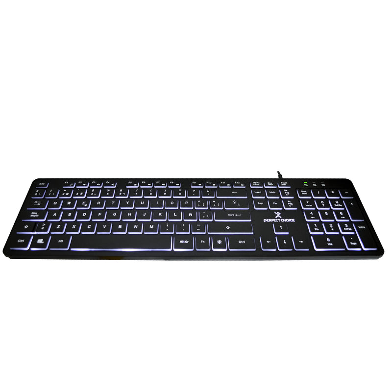 Teclado alámbrico Slim con iluminación Backlight | PERFECT CHOICE