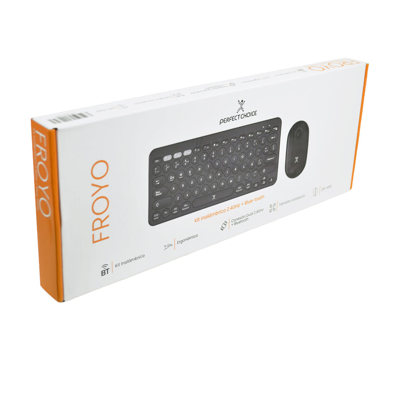 Kit de Teclado y Mouse Inalámbrico Bluetooth Dual 2.4GHz Froyo | PERFECT CHOICE
