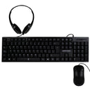 Kit de Teclado, Mouse y Diadema con Micrófono Integrado Alámbrico | PERFECT CHOICE