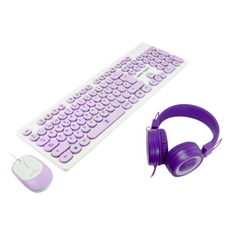 Kit de Teclado, Mouse y Diadema Alámbrico para Niños Farben | PERFECT CHOICE
