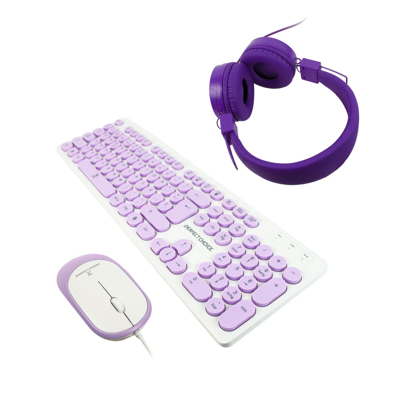 Kit de Teclado, Mouse y Diadema Alámbrico para Niños Farben | PERFECT CHOICE