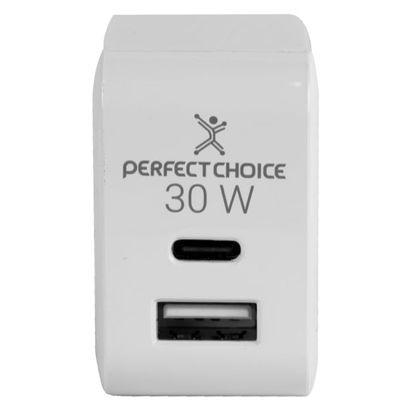 Adaptador de Corriente Universal Carga Rápida 30W 2 Puertos | PERFECT CHOICE