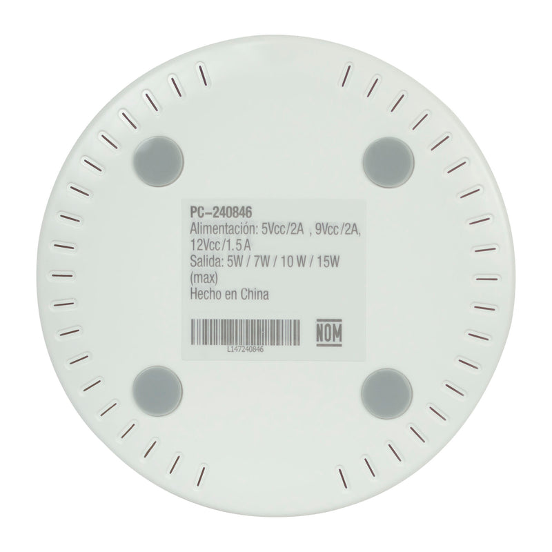 Cargador Inalambrico Universal QI 15W para Smartphone Carga Rápida P