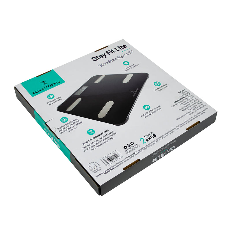 Bascula Digital Bluetooth Inteligente Cap. de 180 kg Stay Fit Lite | PERFECT CHOICE