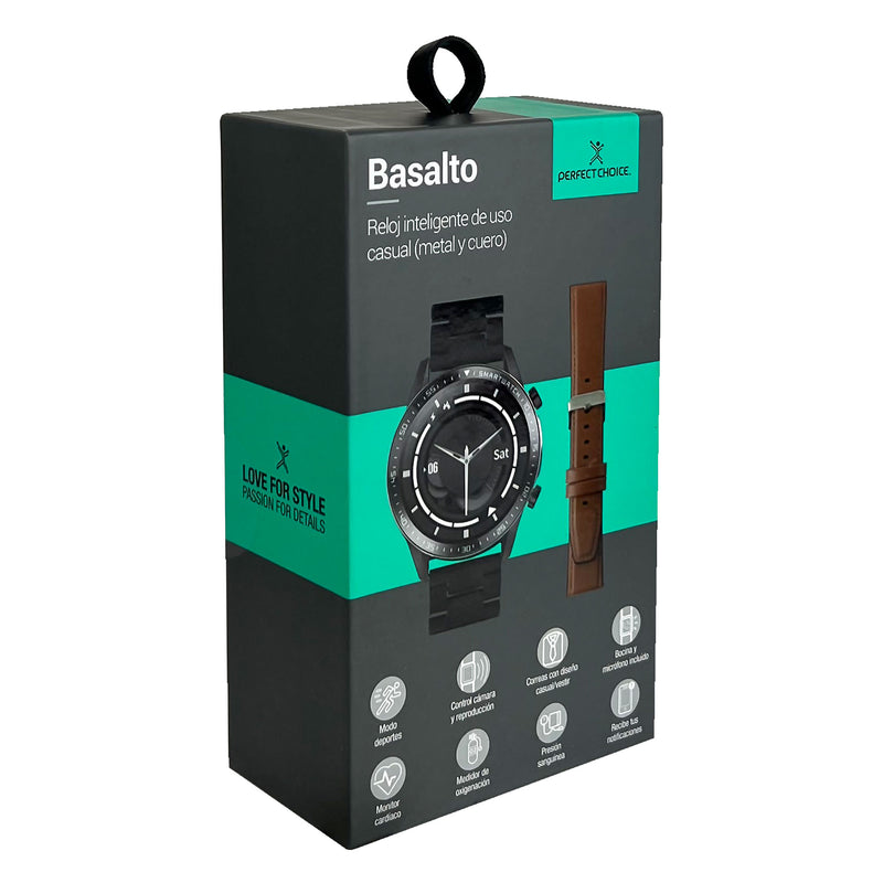 Smartwatch Bluetooth Activa el reloj Girando la Muñeca Basalto | PERFECT CHOICE