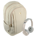 Kit Mochila para Laptop 15.6" Charmant + Audifonos Diadema BT | PERFECT CHOICE