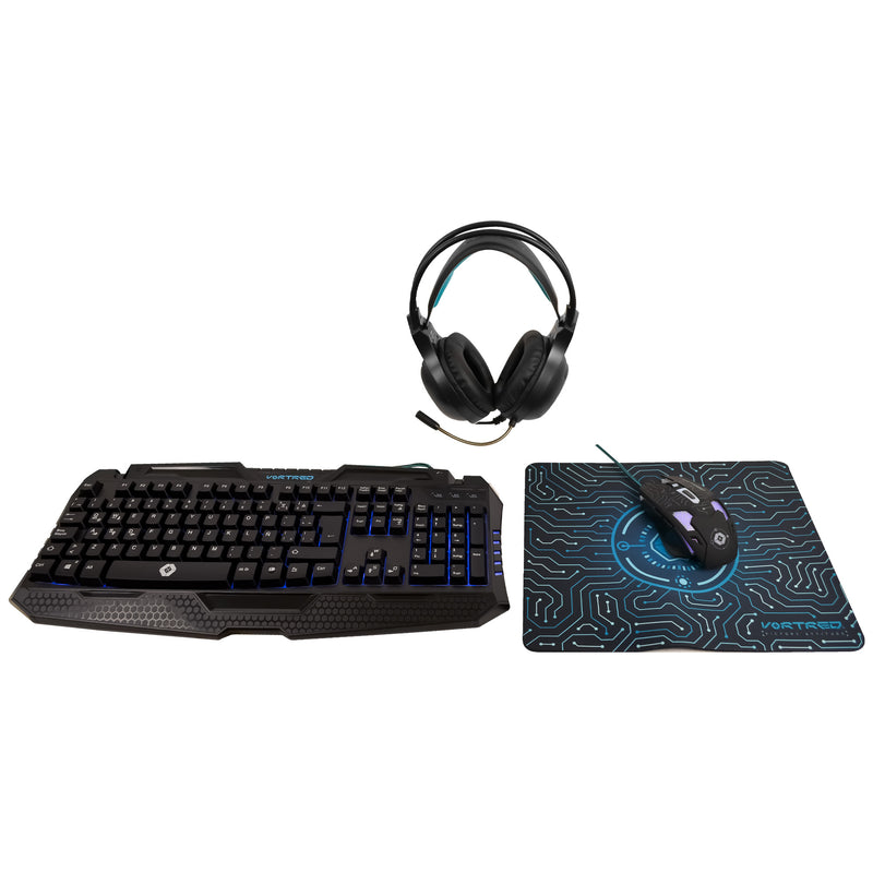 Kit Teclado Mouse y Audifonos Gamer Sonido Potente 7.1 Avalanche | VORTRED