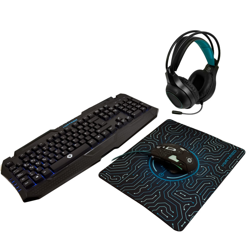 Kit Teclado Mouse y Audifonos Gamer Sonido Potente 7.1 Avalanche | VORTRED