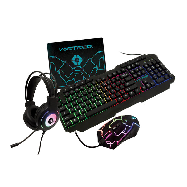 Kit Teclado Mouse y Audifonos Gamer Sonido Envolvente 7.1 Gear UP | VORTRED