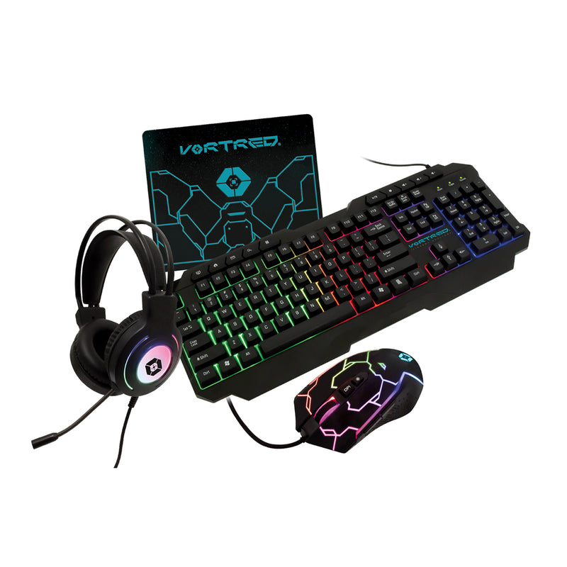 Kit Teclado Mouse y Audifonos Gamer Sonido Envolvente 7.1 Gear UP | VORTRED