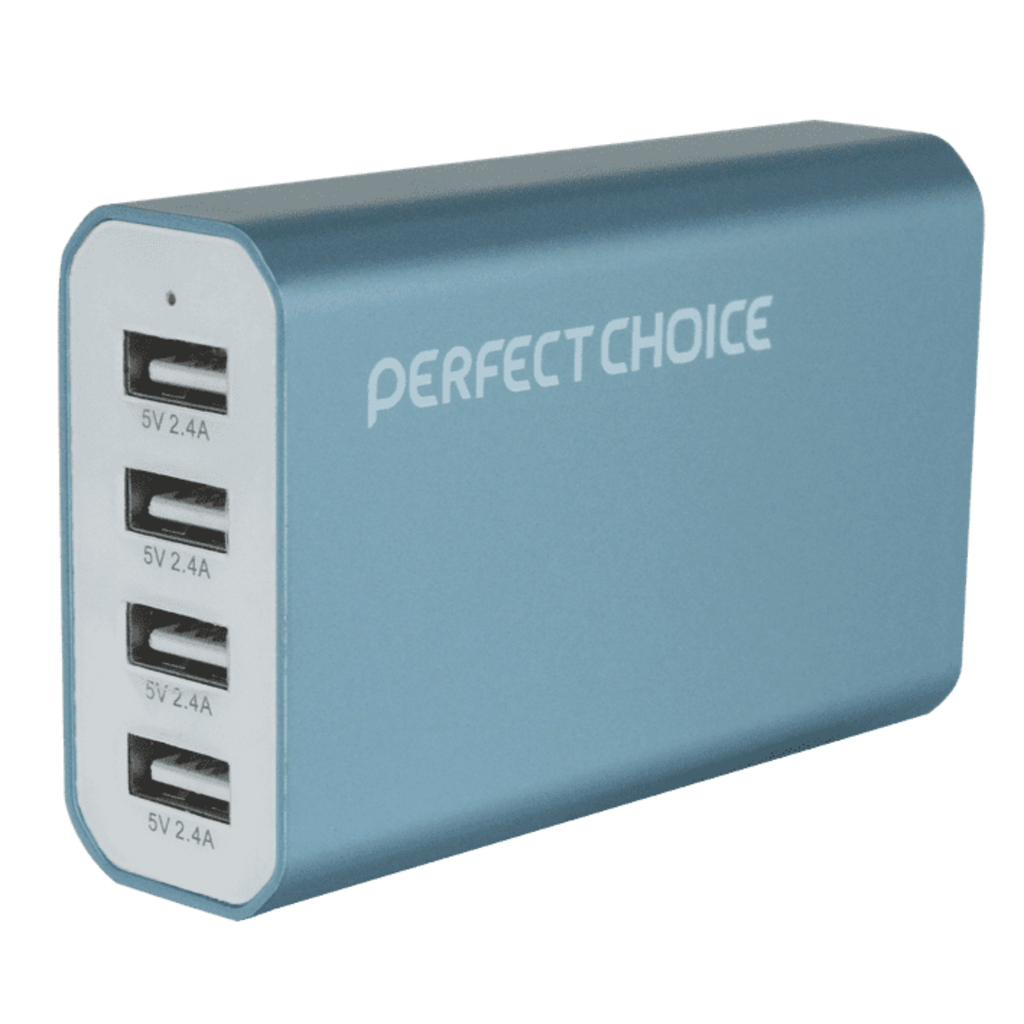 Cargador USB Múltiple Inteligente 4 puertos Smartphones y Tablet Perfe