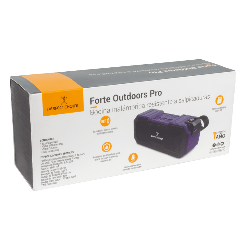 Bocina Bluetooth Inalámbrica Portátil Sumergible Outdoors Pro
