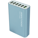 Cargador USB Múltiple 6 puertos color azul Perfect Choice