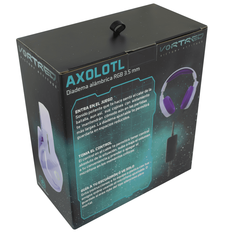 Audífonos Gamer Luz RGB 3.5 mm Axolotl