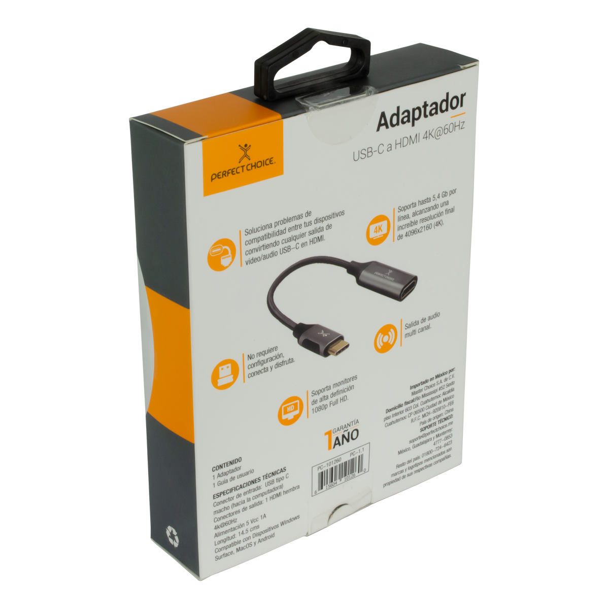 Adaptador USB Tipo C Cable HDMI 4K Full HD Plug Play PERFEC