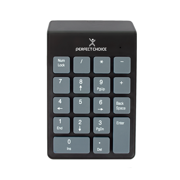 Teclado Númerico Inalámbrico Portatíl Receptor USB Teclas de Membrana | PERFECT CHOICE