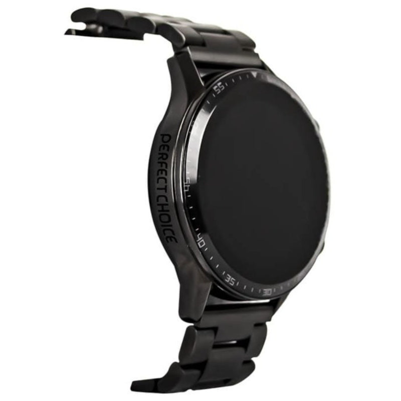 Smartwatch Reloj Inteligente Bluetooth de Metal y Cuero Perfect Choice Basalto